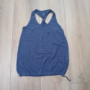 Joe Fresh Racerback Athletic Tank XS Dark Blue Purple Drawstring Hem 16"×22"